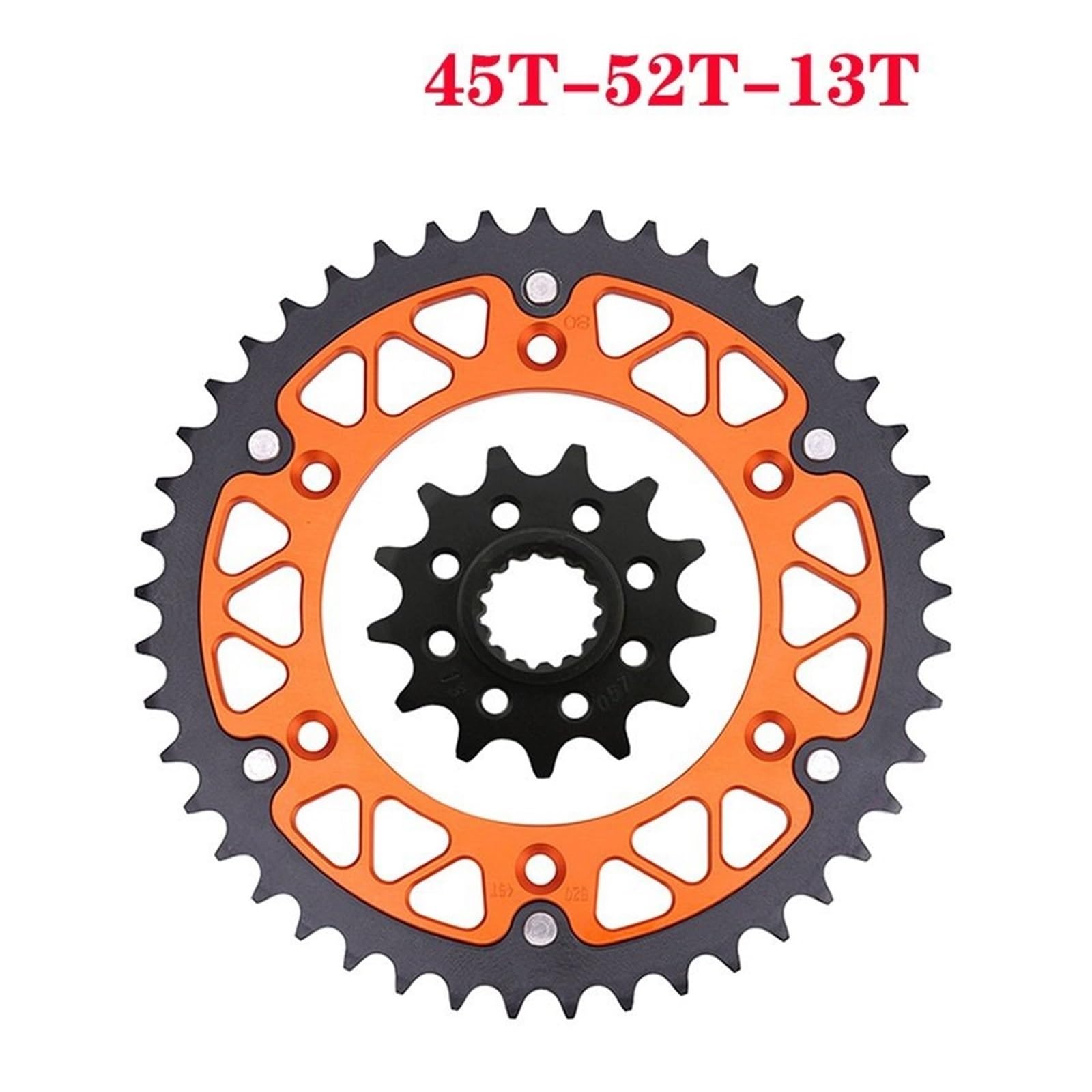 Compatible Con 250 300 450 360 530 125 Seis Días 400 525 EXCF 350 Motocicleta 45T ~ 52T 13T Piñón Delantero Y Trasero motor motocicleta piñón Kit de Cadena(45T-13T)