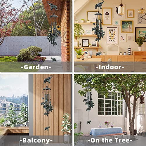 Elephant Wind Chimes For Women Elephant Gift, Unique Windchimes Outdoor Clearance Decoration, Garden Yard Hanging Copper Wind Chimes Christmas Birthday Gift For Mom Grandma Girlfriend (Elephant) #TOP6