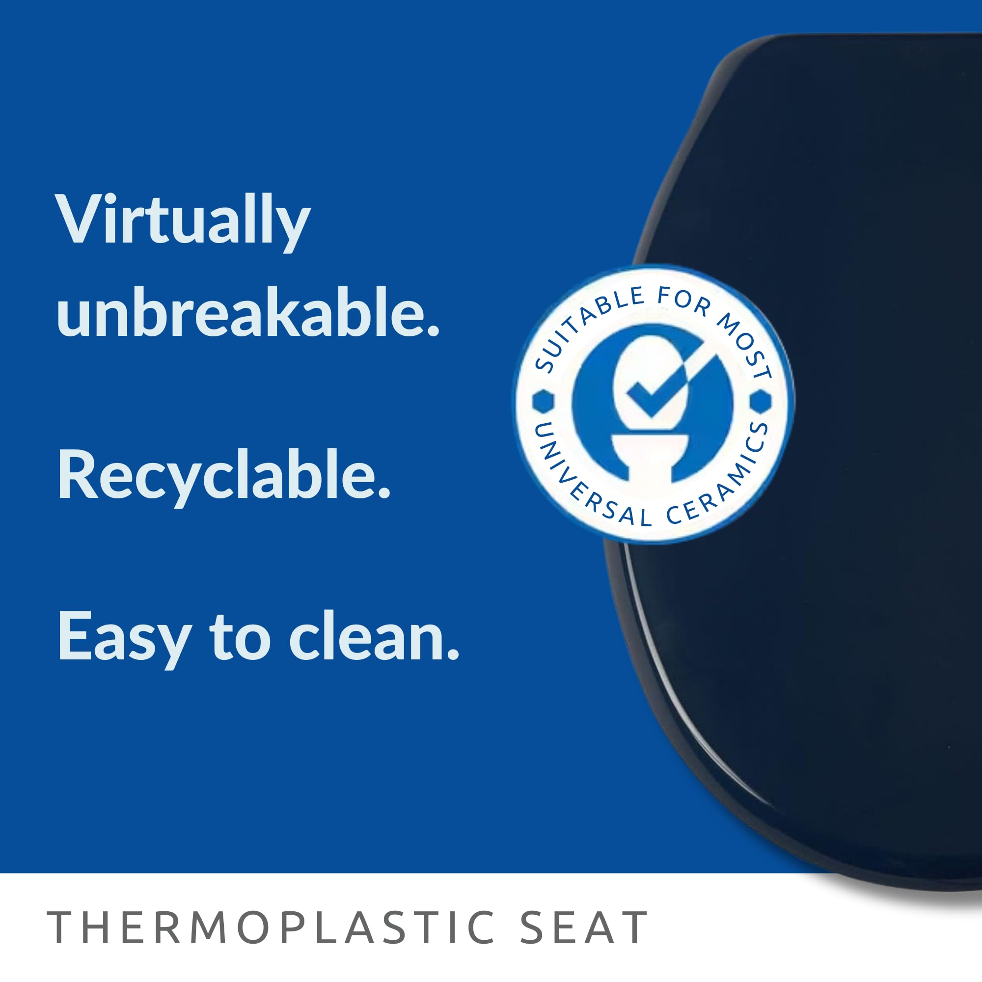 BEMIS Buxton Ultra-Fix Thermoplastic Indigo Blue Toilet Seat. WC Seat That Will Not Loosen and Fits Most Toilets - Image 4
