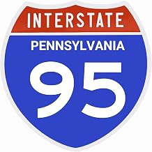 Interstate 95 Pennsylvania Road Sign Replica, Indoor Wall Decor