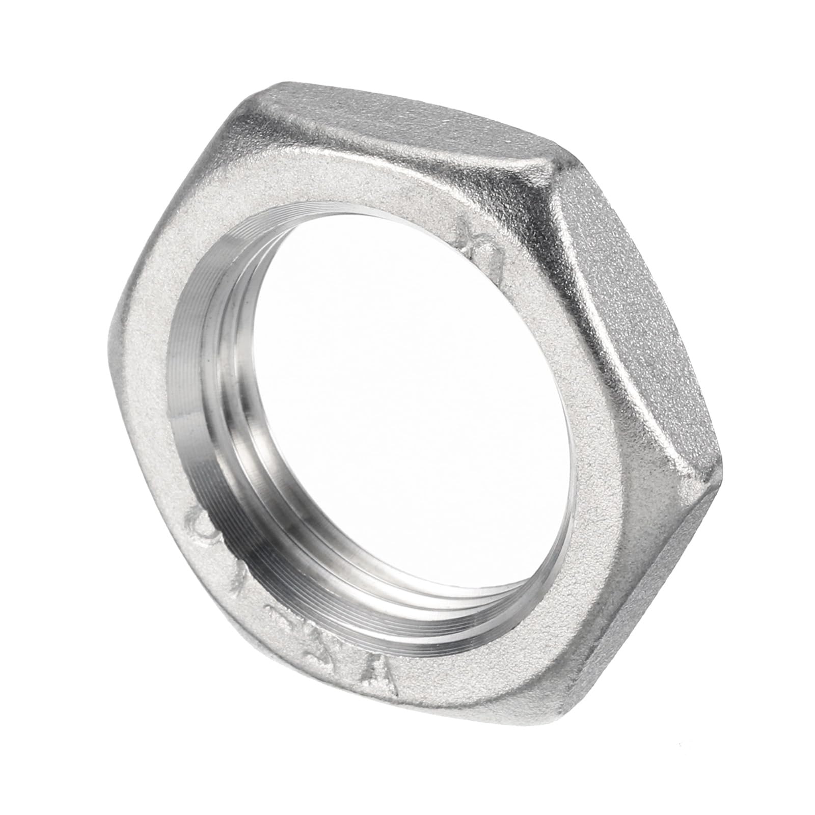 QUARKZMAN 5uds Fundición Tubería Accesorios Hexagonal Seguridad Tuerca 304 Inoxidable Acero 3/4" Hembra Rosca (DN20) para Plomería Fija Rodaje Tren Limpiador