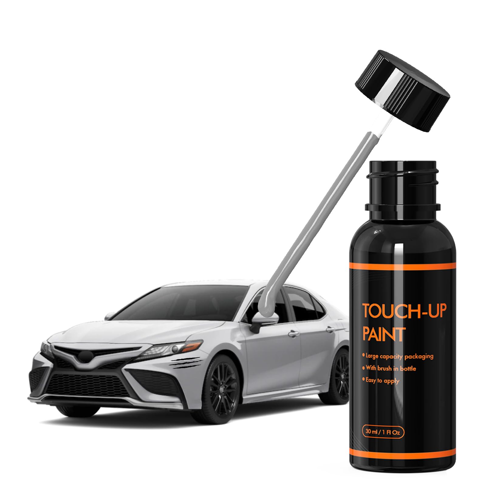 XTryfun 1K6 Ice Edge Touch Up Paint for Toyota, DIY Car Paint Scratch Repair Kit, Automotive Paints, Quick & Easy Fix Scratch Repair for RAV4/Camry/Avalon