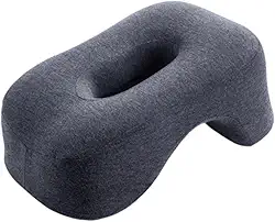 Travesseiro de dormir para escritório, travesseiro de dormir de bruços, confortável, multifuncional, portátil, para escritório, para biblioteca, Cinza Escuro