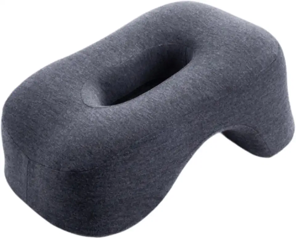Travesseiro de dormir para escritório, travesseiro de dormir de bruços, confortável, multifuncional, portátil, para escritório, para biblioteca, Cinza Escuro
