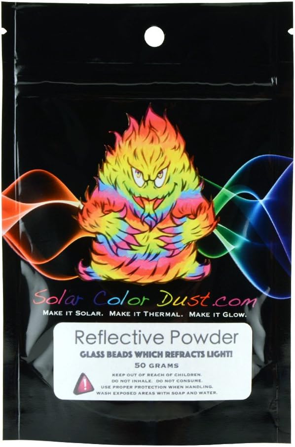 Solar Color Dust Reflective Powder, White, 50 gram Bag