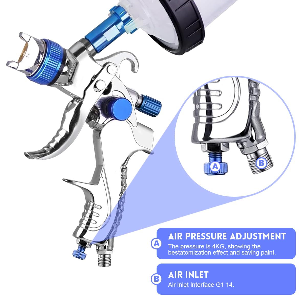 Pistolet Pulvérisateur SET 1,4 1,7 2 Mm Pistolet HVLP Pistolet Pulverisateur Buse 1 4 1 7 2 Mm 91223998 Pistolet Pulvérisateur SET 1,4 1,7 2 Mm Pistolet HVLP Pistolet Pulverisateur Buse 1 4 1 7 2 Mm 91223998