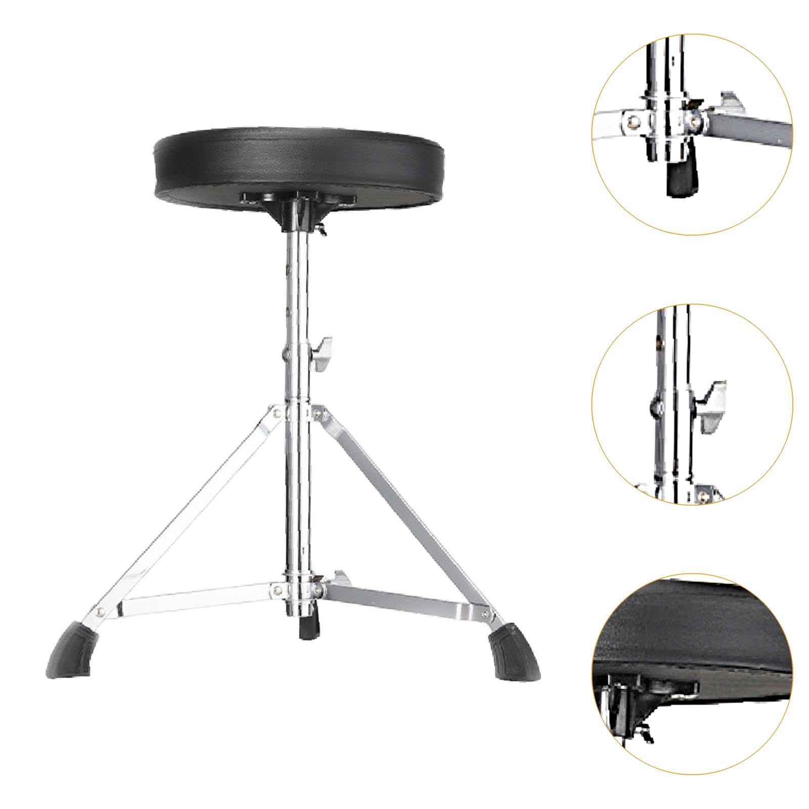perfeclan Siège rembourré pour batterie, tabouret de batterie portable et résistant, idéal pour les performances des batteurs débutants.