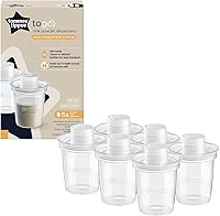 Tommee Tippee Closer to Nature Milk Powder Dispensers 6-Pack - Pre-Measure Formula for Easy Night Feeds & Travel