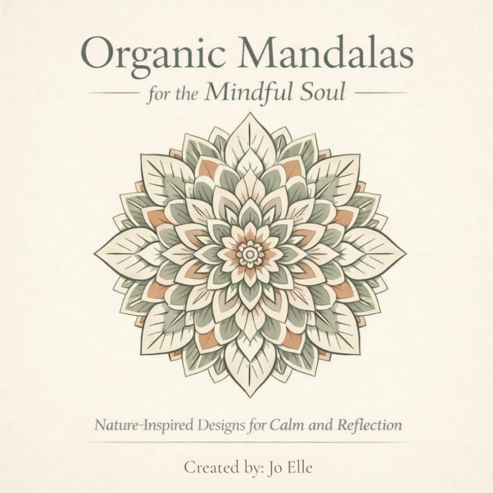 Organic Mandalas for the Mindful Soul: Coloring Pages for Calm and Reflection