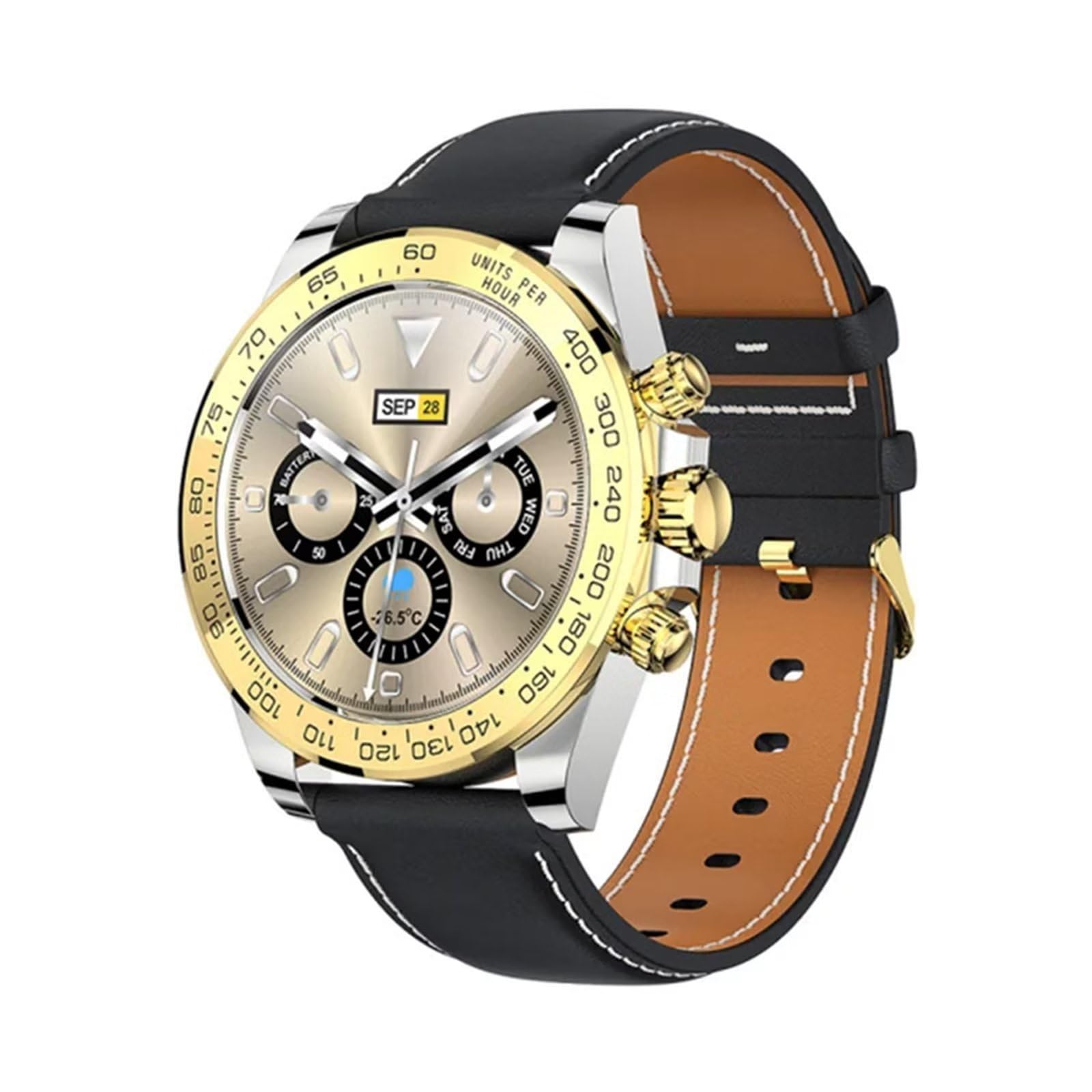 Modny smartwatch, monitor tętna, monitor snu, monitor zdrowia, wodoodporny sportowy zegarek fitness do inteligentnego zegarka z systemem Android, iOS, Bluetooth, złoty