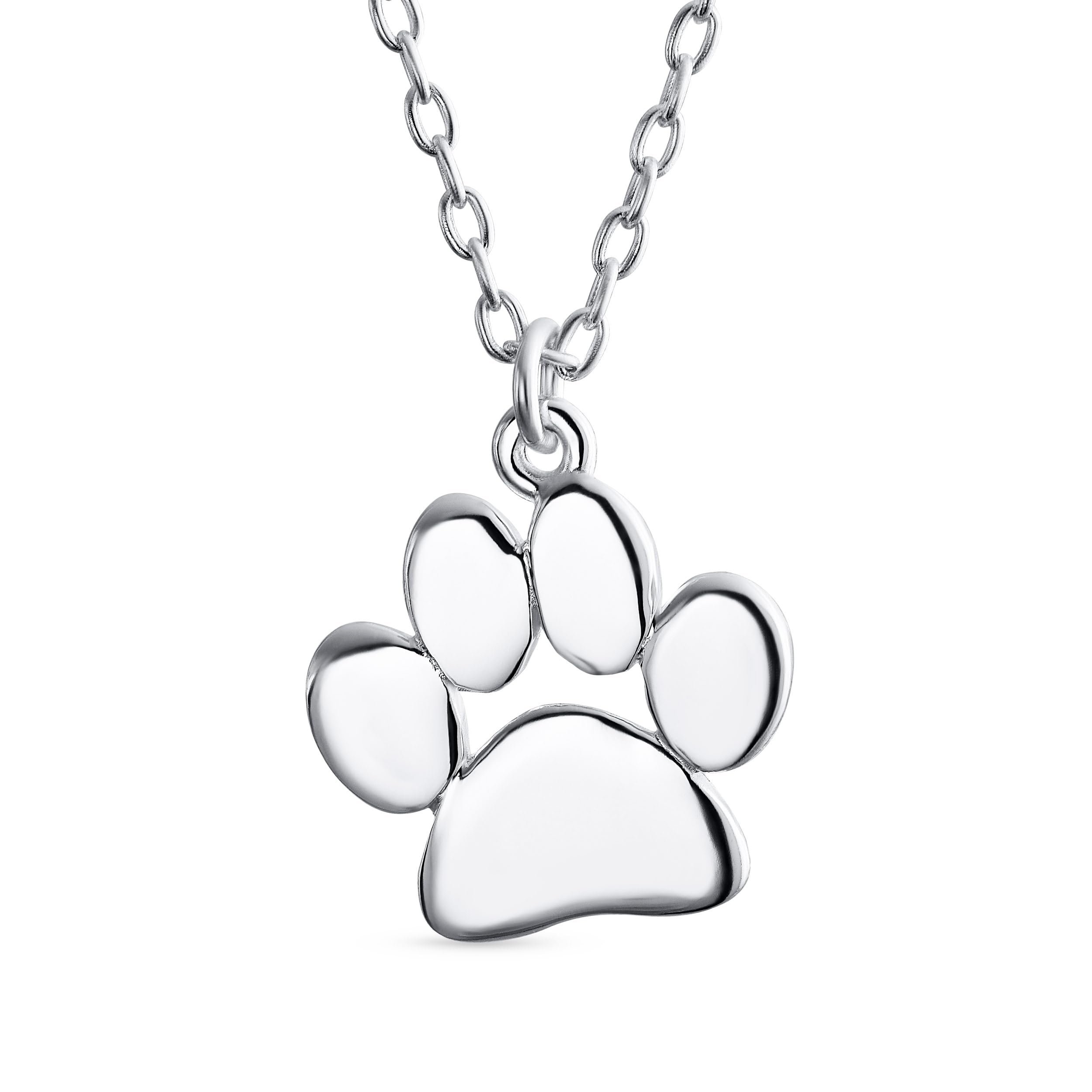 Personalizada Letra Inicial A-Z Delicado Perro Gato Mascota Gatito Cachorro Impresión De La Pata Collar Animal Joyería Para Mujer Adolescente Rosa Pulido Chapado En Oro Amarillo .925 Plata De Ley