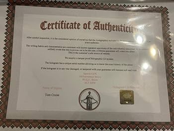 ミッション:インポッシブル トム・クルーズ 直筆サイン入り写真 保証書　sk Amazon.co.jp: 市場完売品トムクルーズ直筆サイン入りミッション