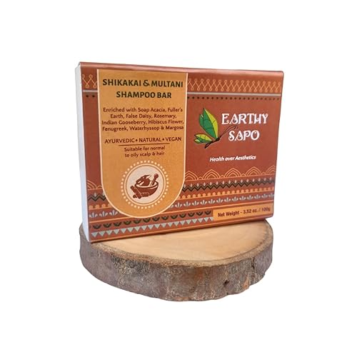 Miniatura 4 de Shikakai & Multani - Barra de champú hecha a mano apta para cabello graso, 3.52 onzas (3.53 oz) (paquete de 1)