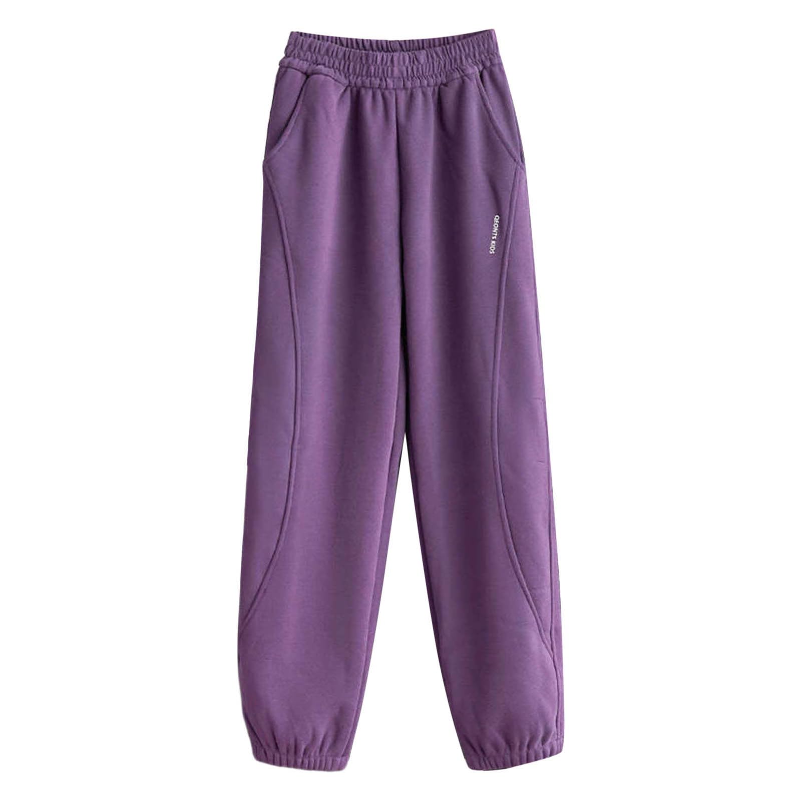 Jogging Pantalon Fille Survetement Polaire Sportswear Elegant Hiver Femme Legging Coton Pants Foot Chaud Ensemble Ample Large Chic Ado