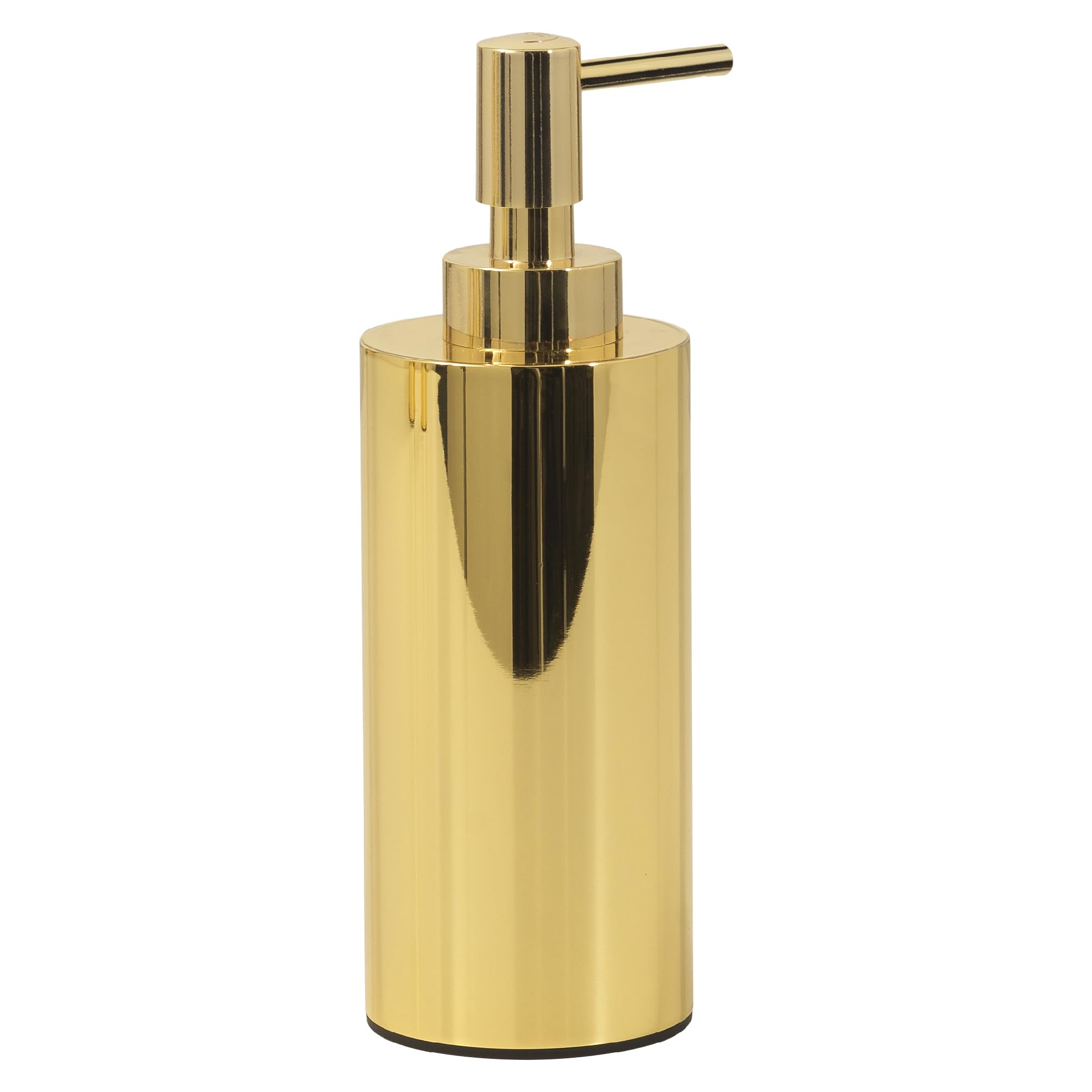 Gedy Elettra Dispensador de jabón 200ml, Acero INOX, Oro, 6,3 x 6,3 x 19 cm