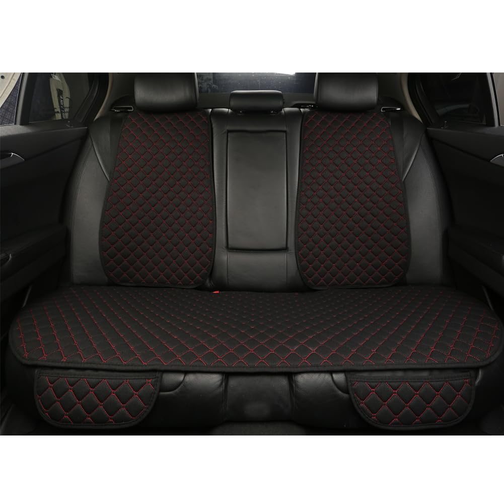Auto Sitzaufleger, Universal PKW-Sitzauflage für Vordersitz, Auto Sitzschoner für Sitzfläche und Lehne, Auto-Sitzauflage, Atmungsaktiv Autositzschoner aus Leinen, Auto Sitzkissen D 1 Rücksitzbezug