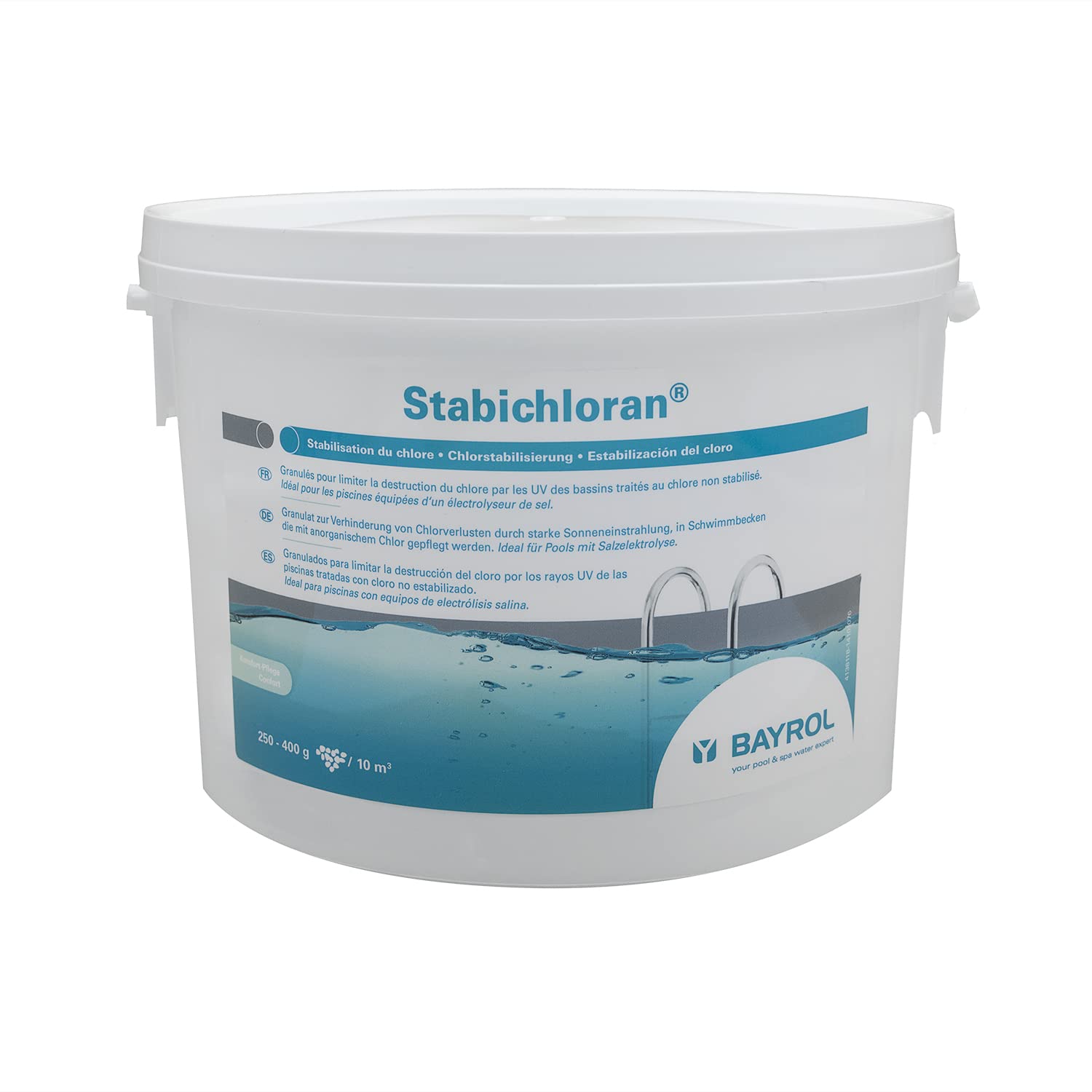 BAYROL STABICHLORAN Granulés - 3kg | Stabilisant du Chlore + 10 Tests HPS OFFERTS 6 en 1