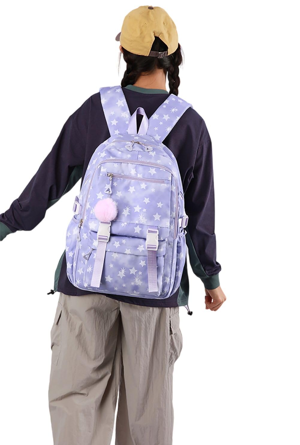 K-POP Sac à Dos pour Filles 15,6 Pouces Ordinateur Portable Décontracté