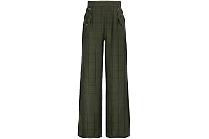 Sophisticatedly Stylish: Women's Plaid Wide Leg Pants