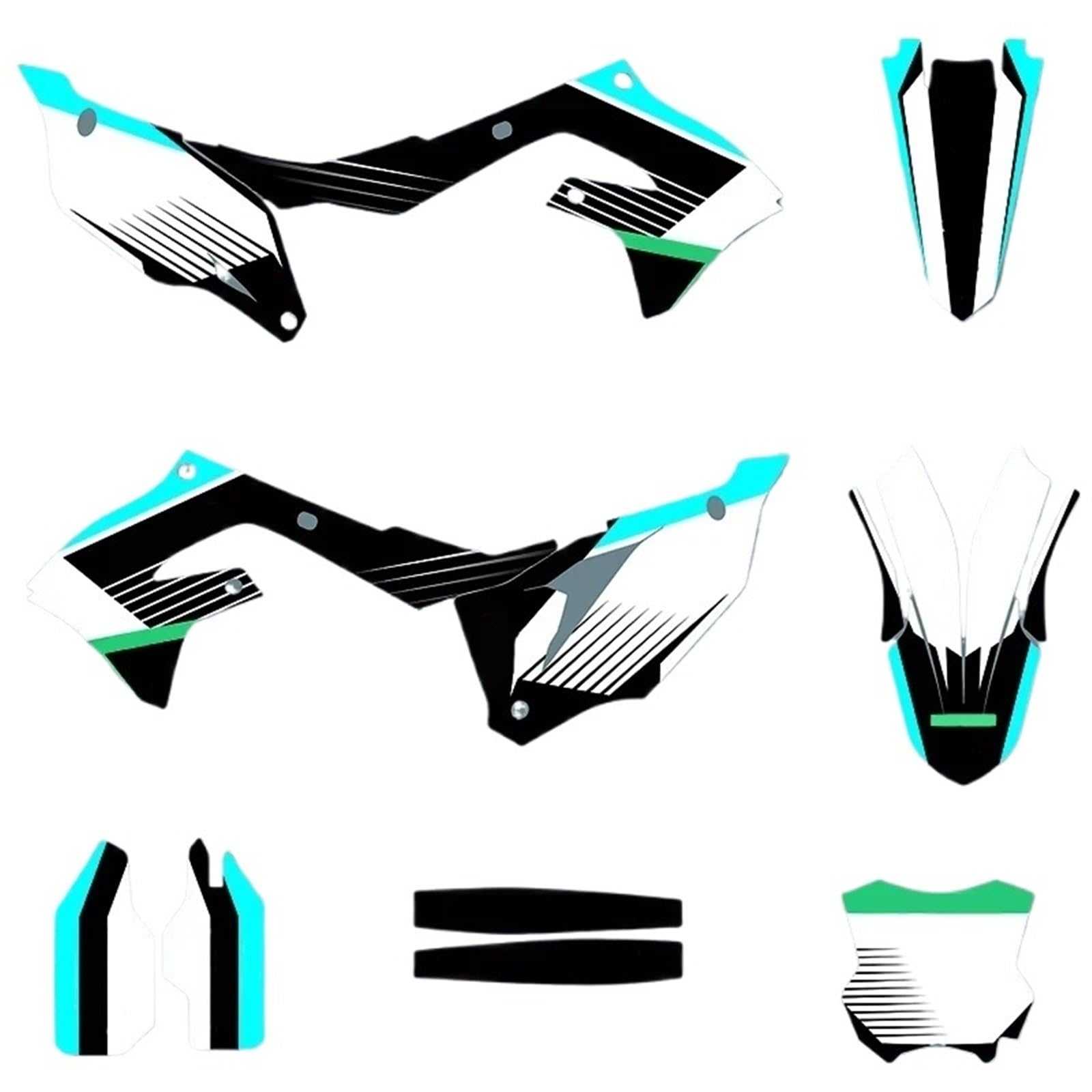 for Kawasaki KX250F 2021-2024 KX450F 2019-2023 Motorcycle Sticker Kit KXF250 KXF450 Graphic Decal KX 250F 450F