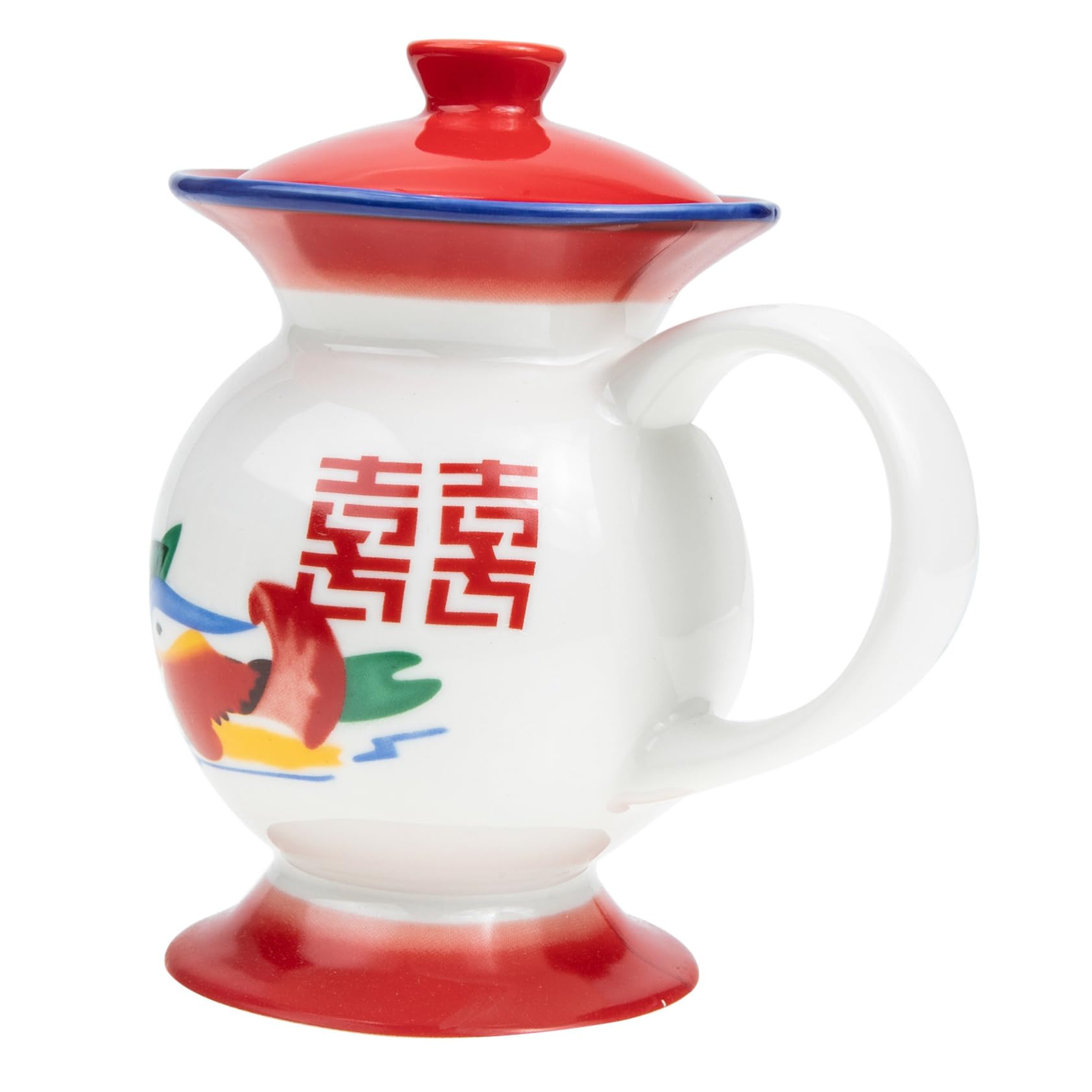 Tasse en céramique rétro style ancien avec couvercle