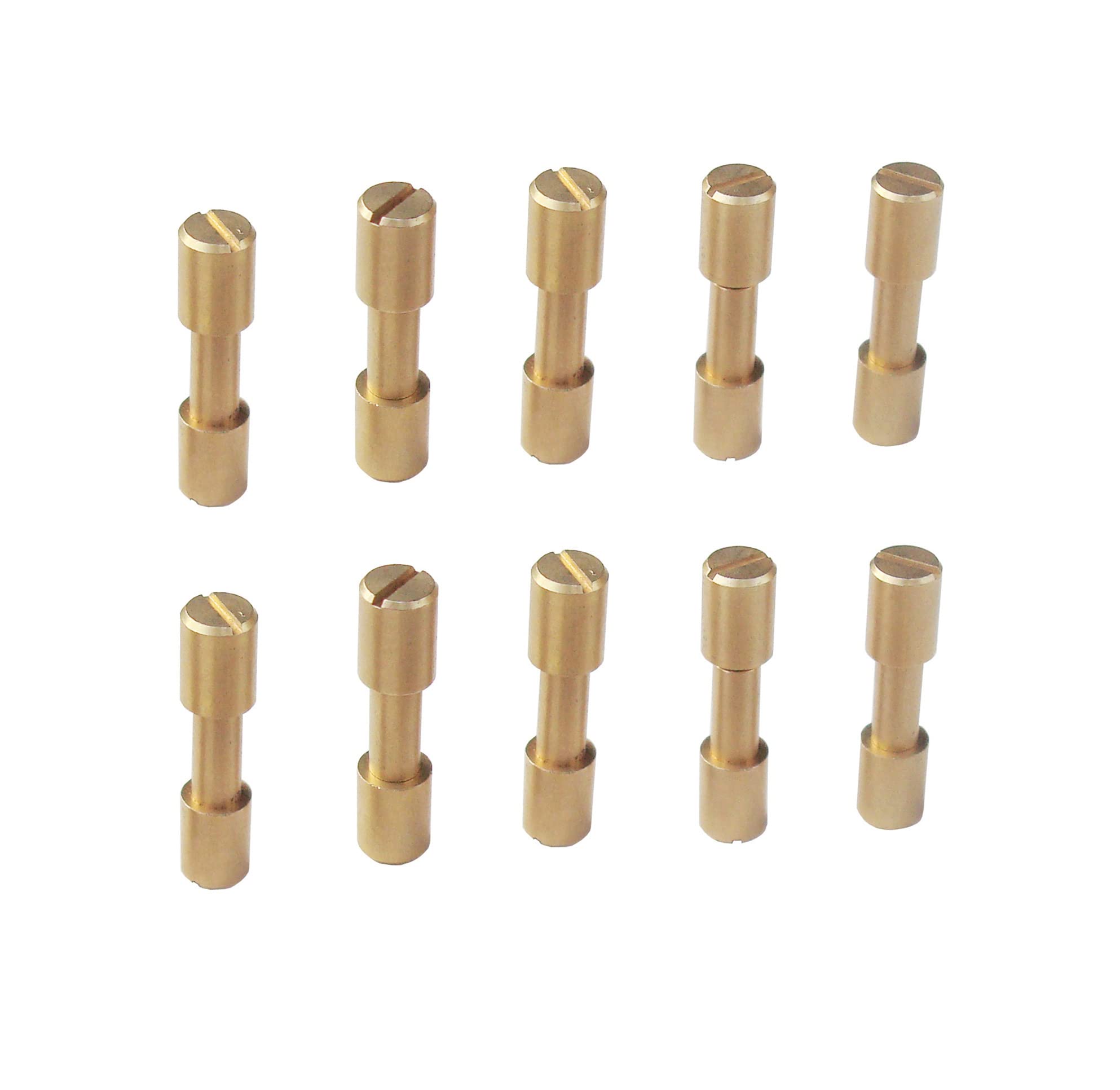 KNIFIUS 10 Sets Brass Bracket Bolt Fasteners Tactical Lock Rivets,EDC Knife Screws DIY Tool Handle Fastener Revision,Countersunk Head 8mm