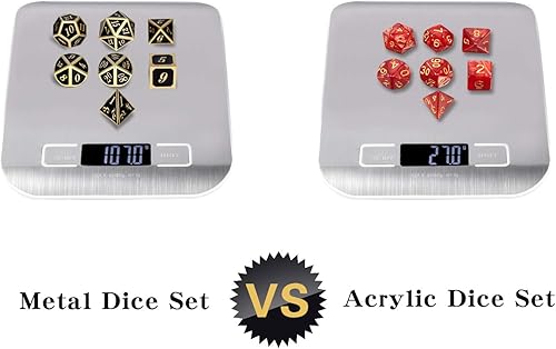 Miniatura 26 de DNDND - Juego de dados de metal para D&D, 7 dados DND verdes con caja de metal para juegos de rol como Dungeons and Dragons y juegos de mesa verde