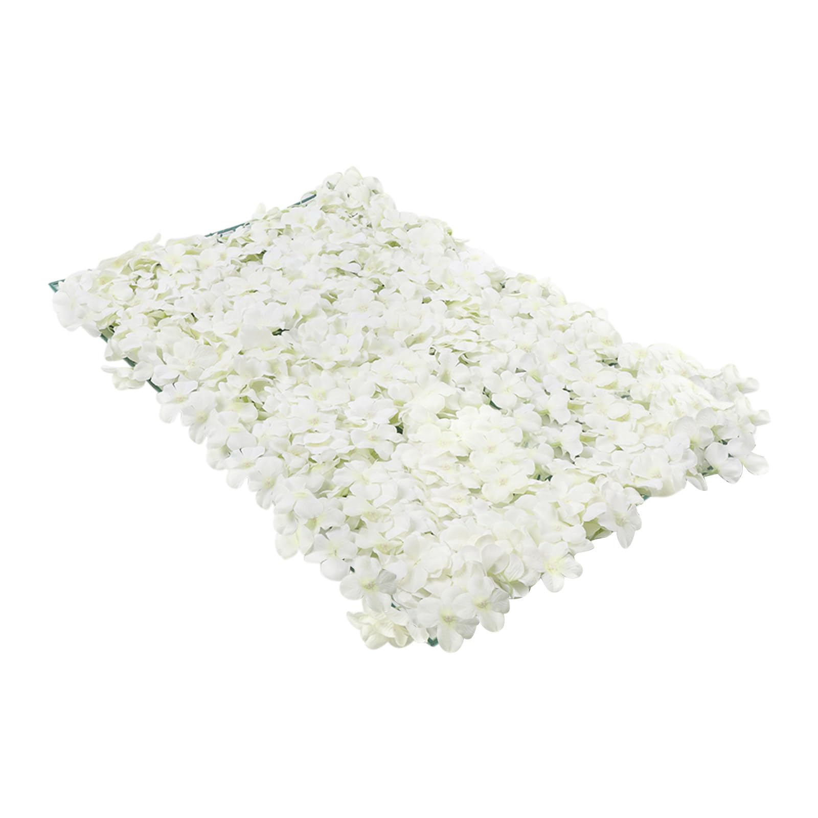OUKANING Blumenwand Künstliche Weiße Kunstblumen Paneele für Deko Hintergrund, Faux Blumenpaneel Innen Außen Blumentapete, Wanddekoration