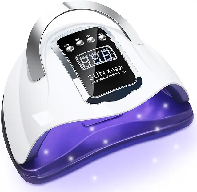 268W UV/LED Nail Lamp with Auto Sensor - 10s Fast Cure Gel Dryer for Home Salon