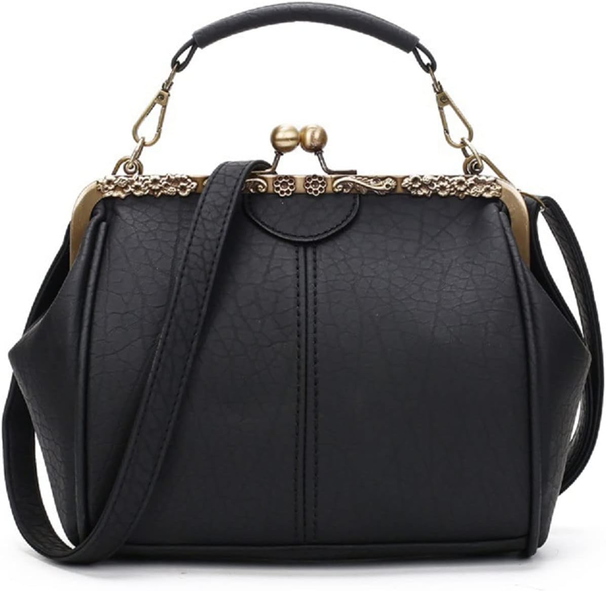 Vintage hollow handbag for women leather shoulder bag evening clu…