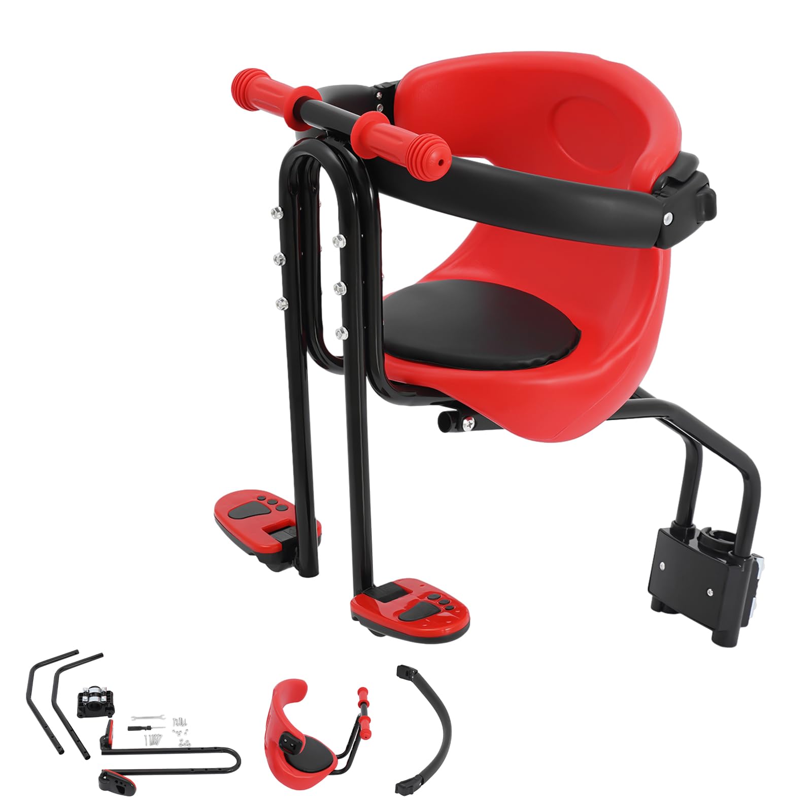 50 kg rowerowy uchwyt do fotelika dziecięcego, siedzisko rowerowe i podnóżek, fotelik dziecięcy, zabezpieczenie przed dziećmi, uchwyt na podnóżek, do rowerów górskich