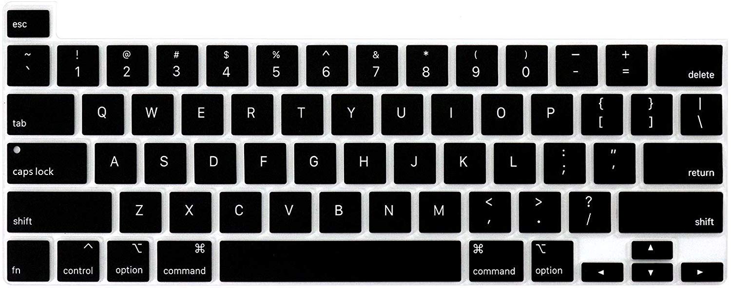 Saco Chiclet Keyboard Skin for MacBook New Pro 16 Inch Model A2141 (2019 Release) & MacBook Pro 13 inch Model A2289/A2251 (2020 Release) with Touch Bar and Touch ID Model - Black (B085TB6RG7) Amazon Price History, Amazon Price Tracker