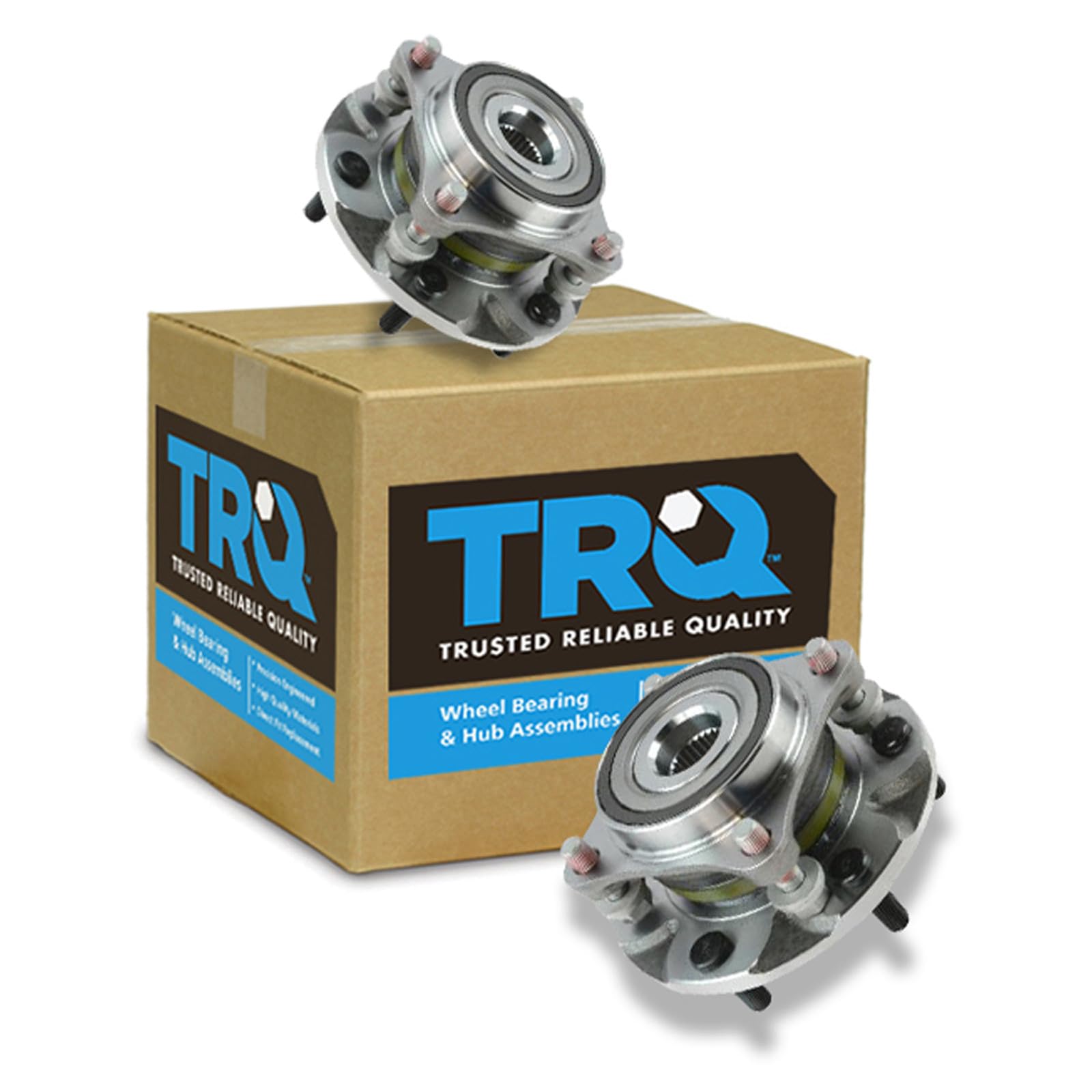 TRQ Front Wheel Bearing &amp; Hub Assembly Set