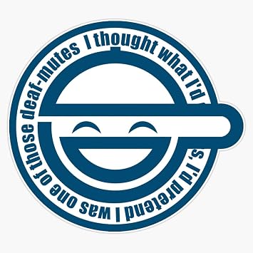 Magnet Laughing Man - Ghost in The Shell Magnetic Reusable Vinyl Sticker 5"