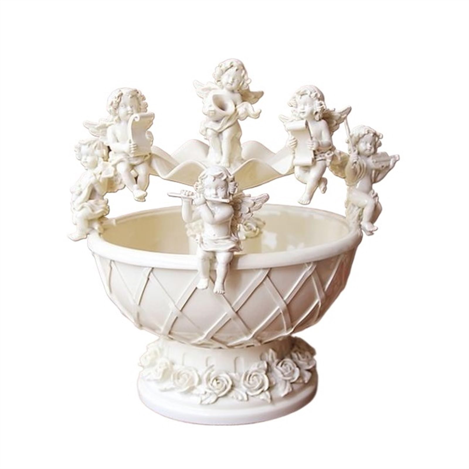 Jingzai202405 Indoor Floor Fountain Water Fountain Resin Decoration, Home Creative Angel Humidification, Living Room Courtyard Office Decoration Water Fountain