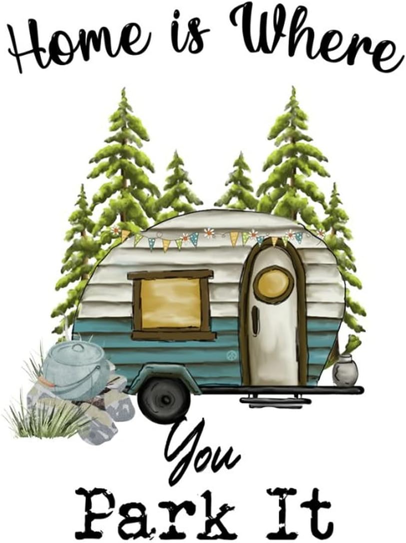 Vinyl Wall Quotes Stickers Home is Where You Park It Cute