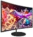 Sceptre Curved 27-inch Prime Monitor up to 100Hz 1080p, HDMI x2, VGA, 99% sRGB, Built-in Speakers, R1500, Machine Black 2025 (C275W-1920RN Series)