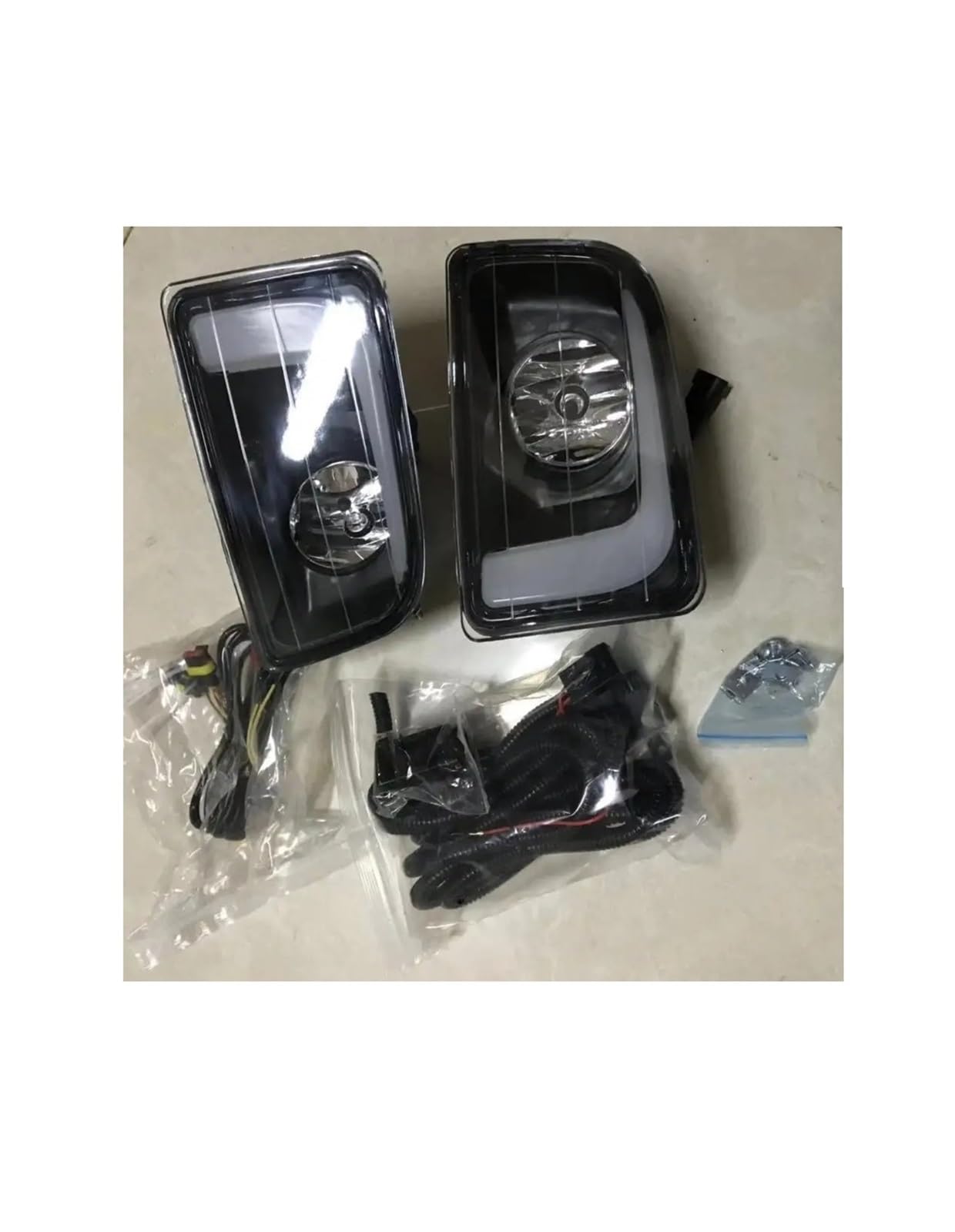 Luz Niebla 1 Juego Para ISUZU Para D-MAX Para DMAX 2014 2015 Luces Diurnas LED DRL 12V Cubierta Faros Antiniebla ABS Con Intermitente Luces Antiniebla Coche