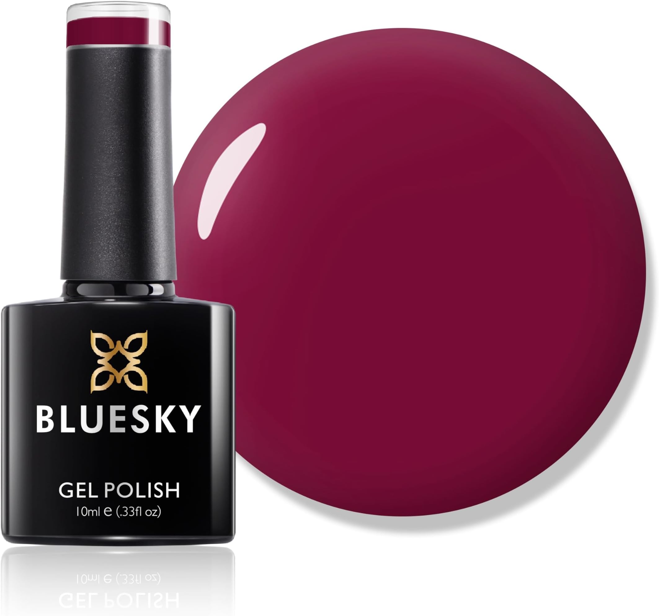 Bluesky Gel Nail Polish, Dark Red A013, Dark, Lipstick, Red, Long Lasting, Chip Resistant, 10 ml (Requires Drying Under UV LED Lamp)