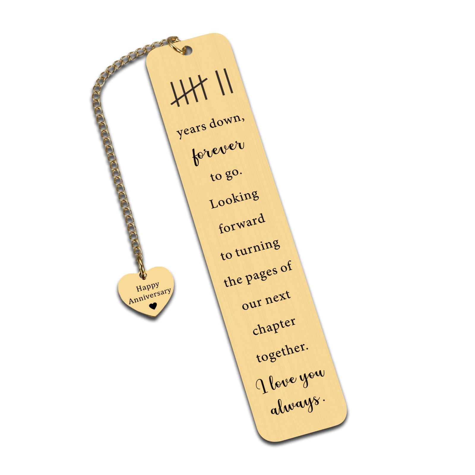 7th Anniversary Wedding Gifts for Her Him 7 Year Gifts for Husband Wife Romantic Keepsake for Couple Wife Husband 7 Year Wedding Anniversary Present Bookmark for Bool Lovers