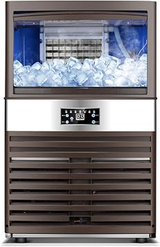 Commercial Ice Maker Machine,100kg/24H Stainless Steel Ice Cube Maker,18kg Ice Storage Capacity,Auto Clean Ice Making Machine for Bar Restaurant