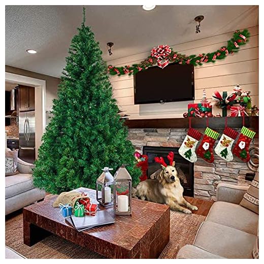5.5ft Artificial Christmas Tree with 850 Branch Tips Automatic Tree Christmas Pine Tree Easy to Assemble Foldable Base for Holiday Decorations (5.5ft)