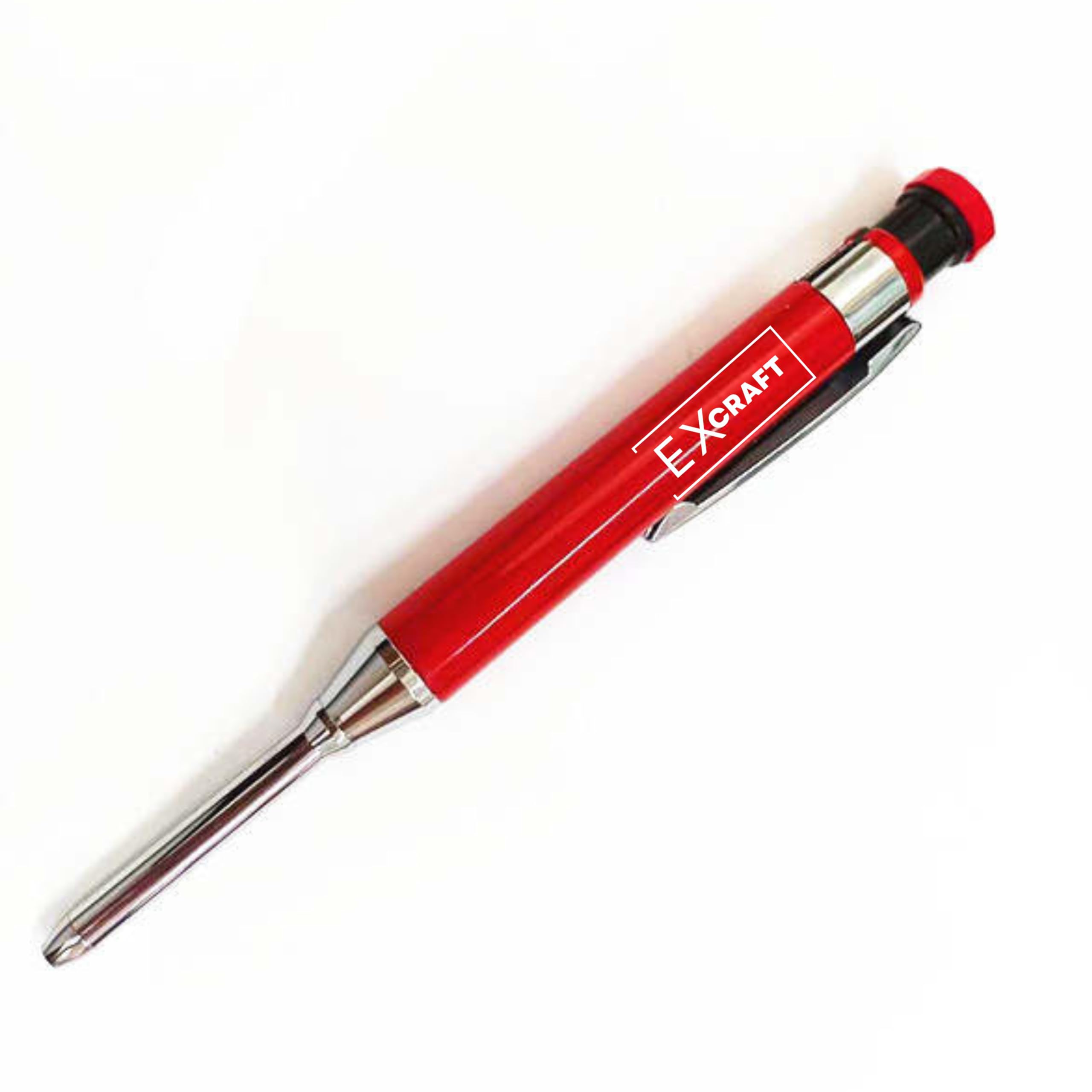 Red Carpenter Pencil - Metal Mechanical with Sharpener -6 Red Carpenter Pencil - Metal Mechanical with Sharpener -6