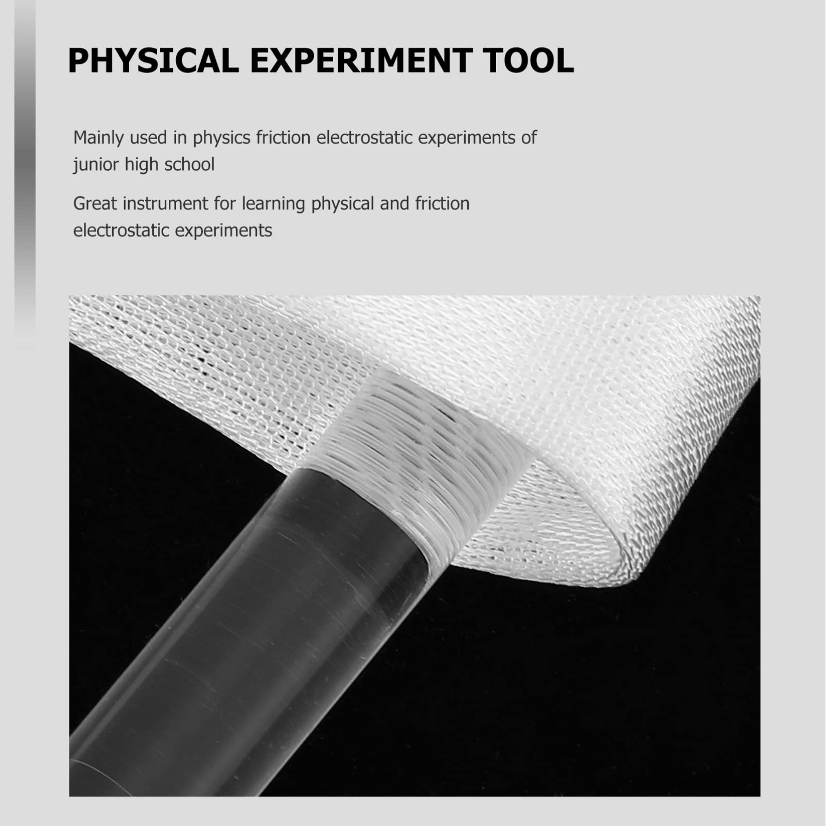 WOONEKY 4 Packs Experimental Triboelectrification Stir Sticks for Cocktails Experimental Supplies Coffee Stir Sticks Electrostatic Friction Cloth Science Experiment Supplies Tool Silk