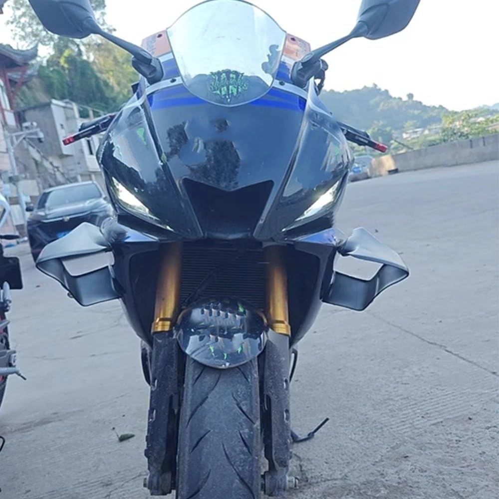 Wingletów Motocyklowych Włókna Boczne Owiewki Wing Do YZF R3 2015-2024 motocykl puszczania samolotów R1M Winglet KIT(Glossy black)