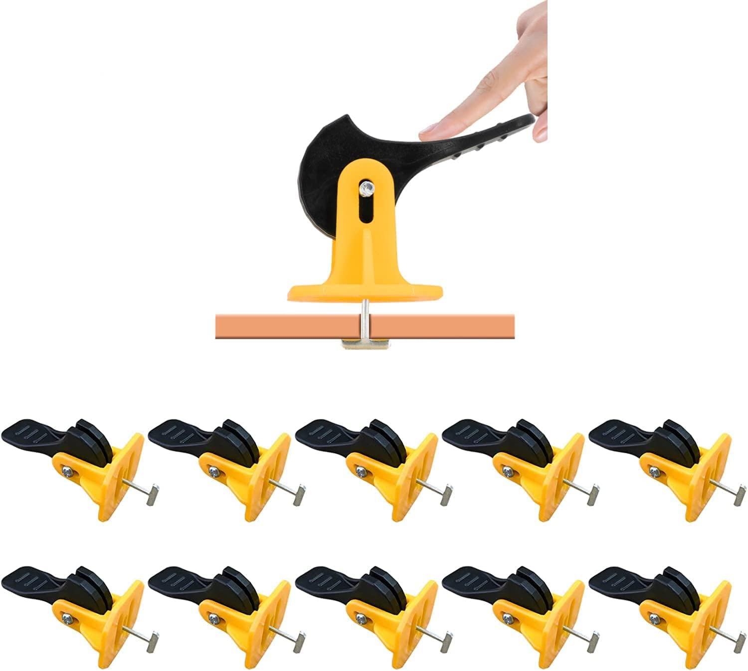 NIKTION 50 pcs Tile Leveling System Kit | Tiles Reusable T-Type Tile Spacers Leveling System | Tile Leveling Clip for Floor & Wall Tiles | Tile Leveler Spacer | Tile Levelling Tools (B0C1P95855) Amazon Price History, Amazon Price Tracker