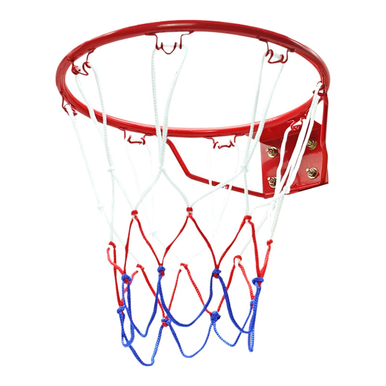 Hangable Replacement Basketball Rim Hoop with Net, Universal replacement, fits backyard, driveway, gym, park and playground