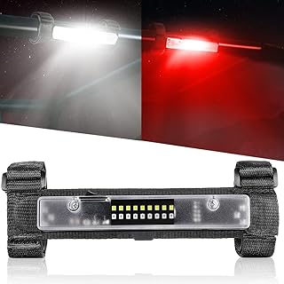 UTV Dome Light Universal Roll Bar Mount Interior LED Light for UTV Polaris RZR Can Am Pioneer Talon Kawasaki Yamaha ATV Golf Cart Boat Off Road - White/Red