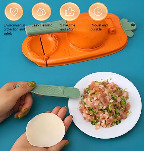 Miniatura 2 de Nueva máquina de dumpling 2 en 1 herramienta de fabricación de dumpling de cocina prensa de dumpling máquina de dumpling juego de moldes