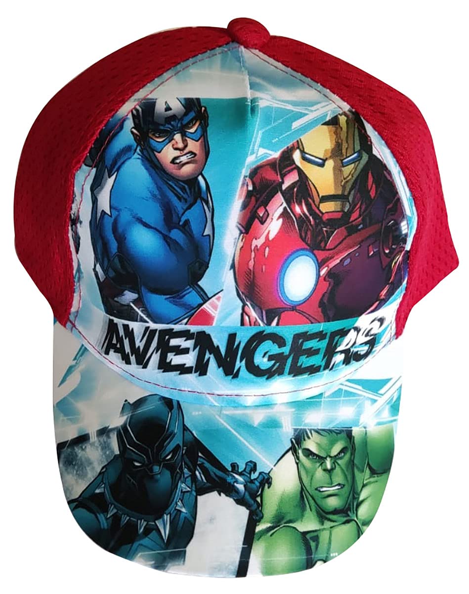 Marvel Boys ET4173 Avengers Baseball Cap Hat with Adjustable Back Red- 52 cm